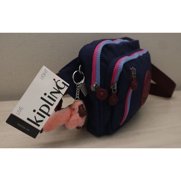 Kipling KIA2H4-4IJ Women's Navy Blue/Maroon Tarry Waist Belt Bag - Picture 6 of 12